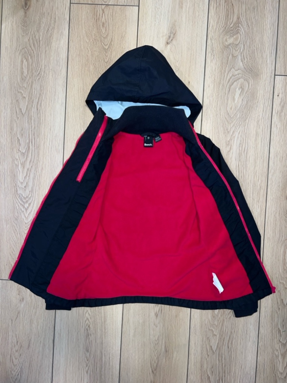 Bench Black Double Zip Hooded Rain Jacket - Picture 7 of 16